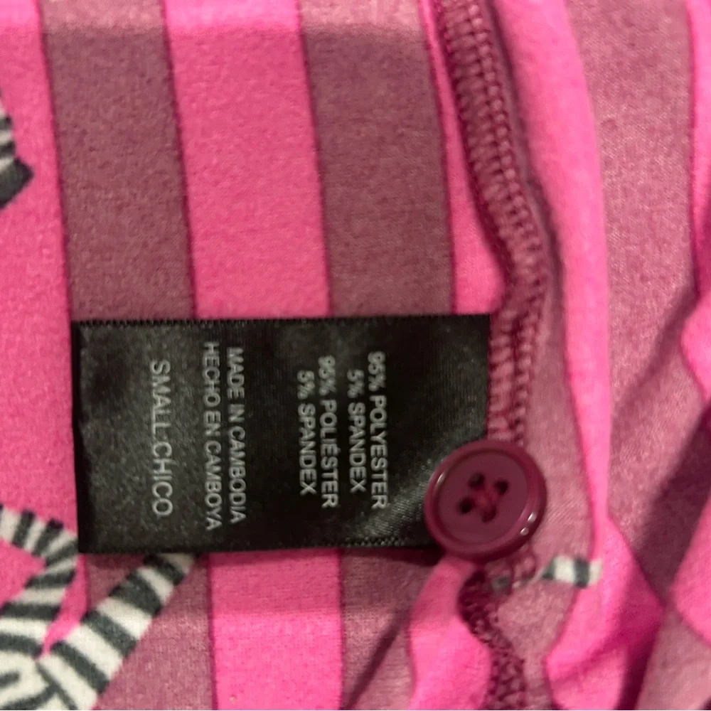 Room Service 2PC Womens Pajama Set Pink Zebra Small Lounge Sleepwear Soft Cozy - Picture 12 of 14